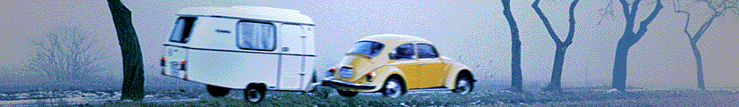 VW-Käfer mit Puck-Wohnanhänger